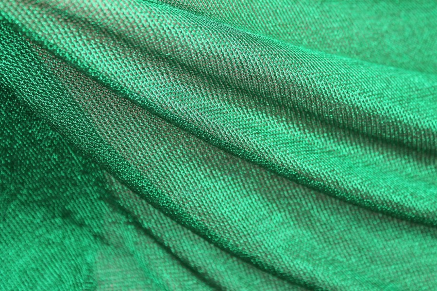 Fine Metallic Thread Knit - Green fabric, image 6 of 6