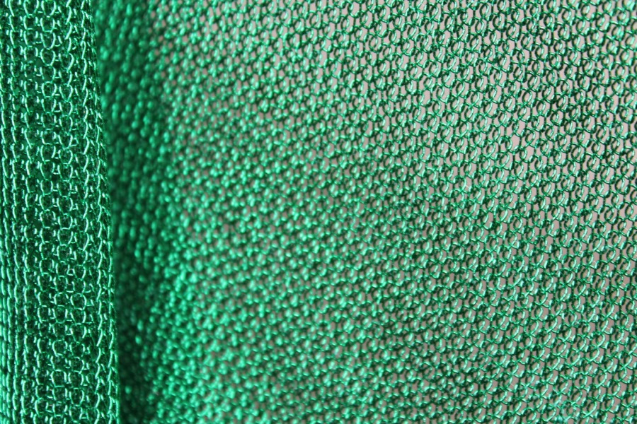 Fine Metallic Thread Knit - Green fabric, image 4 of 6