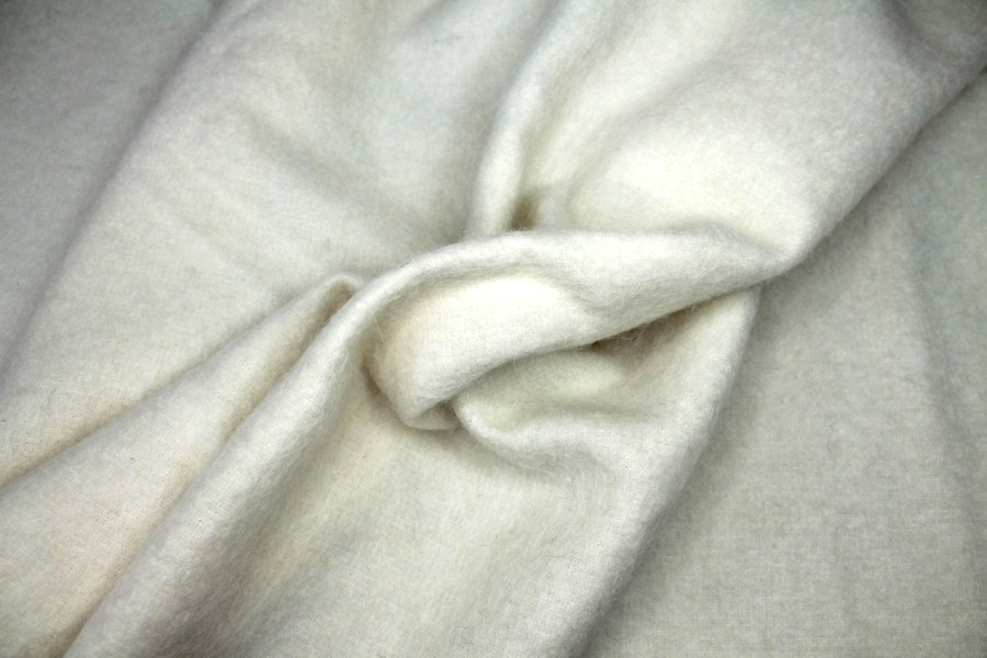 Ivory Fluffy Wool Mohair Blend fabric, image 3 of 6