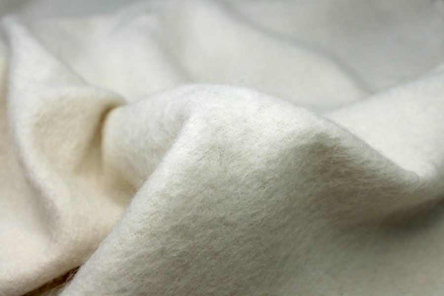 Ivory Fluffy Wool Mohair Blend fabric, image 5 of 6