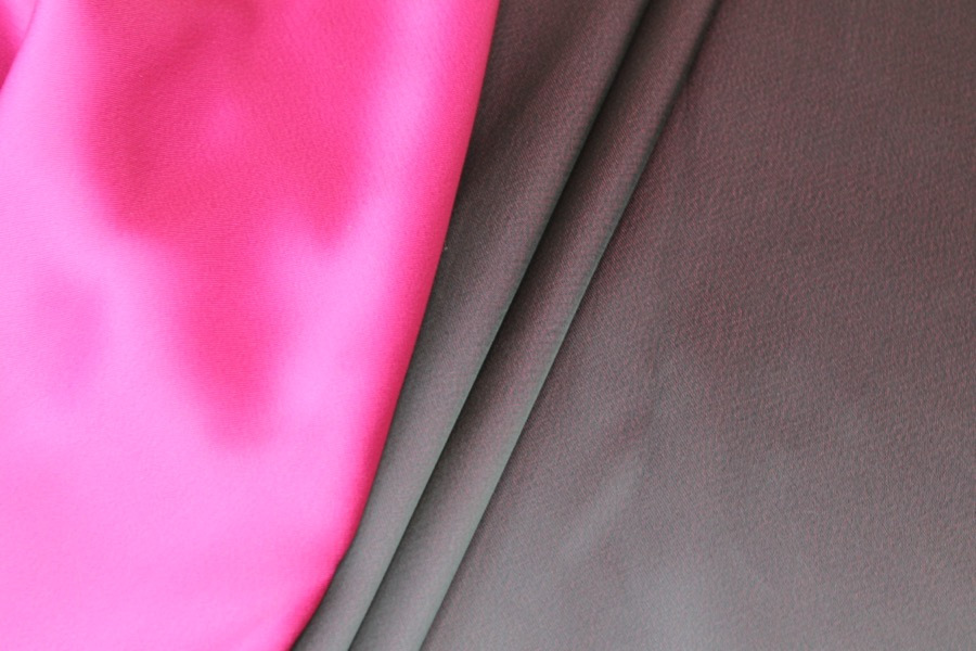 Double Sided Satin - Navy Blue / Magenta fabric, image 8 of 10