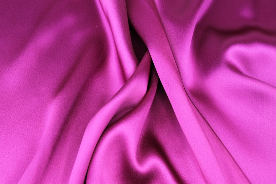Double Sided Satin - Navy Blue / Magenta - 0.9M PIECE fabric, image 6 of 10