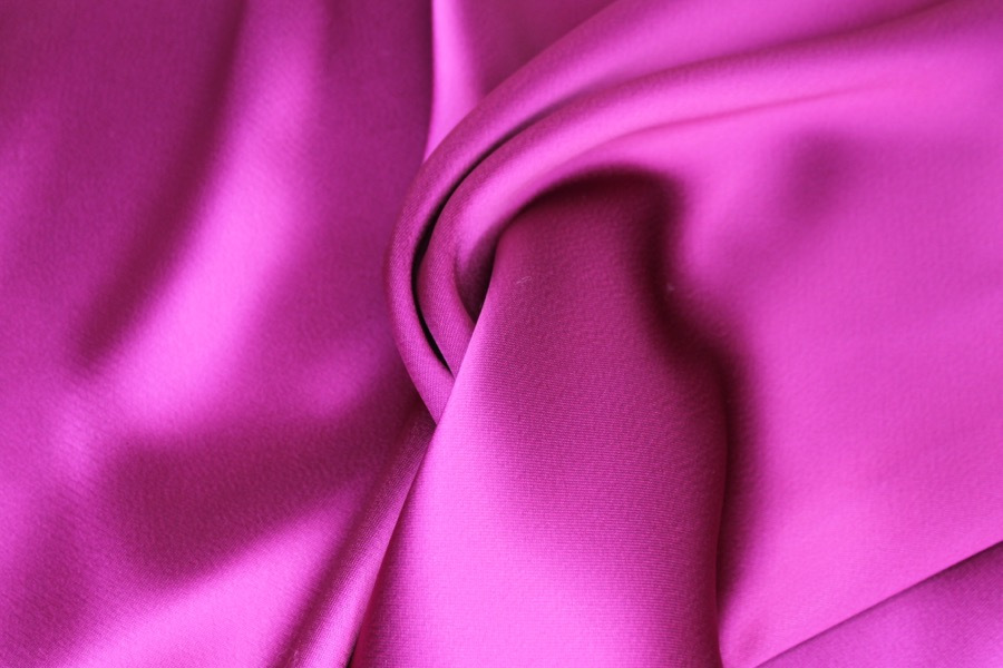 Double Sided Satin - Navy Blue / Magenta fabric, image 10 of 10
