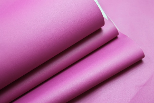 Crisp Matte Leatherette - Deep Pink fabric, image 3 of 5