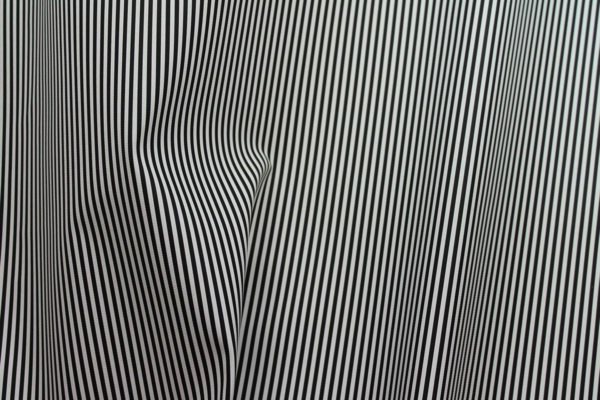 Soft Striped Leatherette - Black and Ivory fabric, image 2 of 6