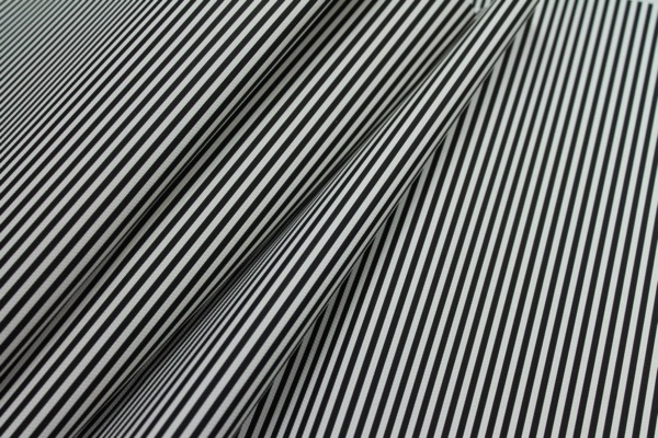 Soft Striped Leatherette - Black and Ivory fabric, image 5 of 6