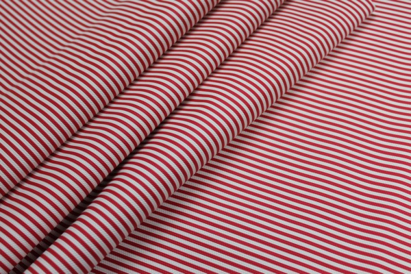 Soft Striped Leatherette - Red and White fabric, image 3 of 7