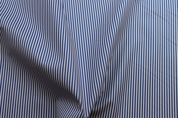 Soft Striped Leatherette - Blue and White fabric, image 2 of 8