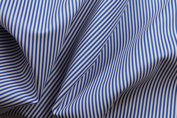 Soft Striped Leatherette - Blue and White fabric, image 8 of 8