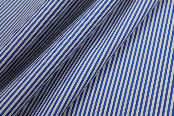 Soft Striped Leatherette - Blue and White fabric