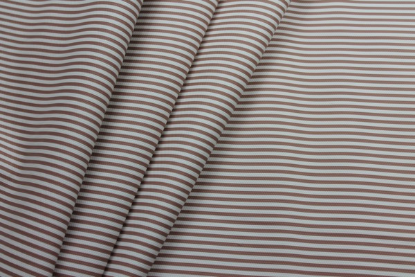 Soft Striped Leatherette - Beige and Ivory fabric