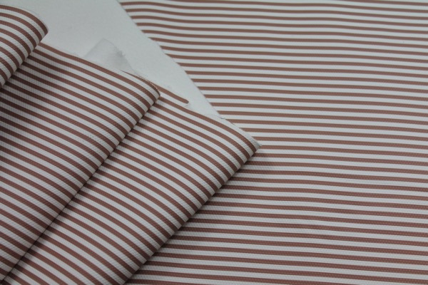 Soft Striped Leatherette - Beige and Ivory fabric, image 2 of 7