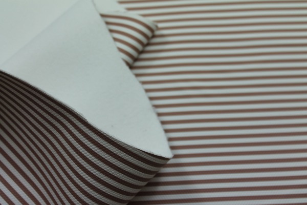 Soft Striped Leatherette - Beige and Ivory fabric, image 5 of 7