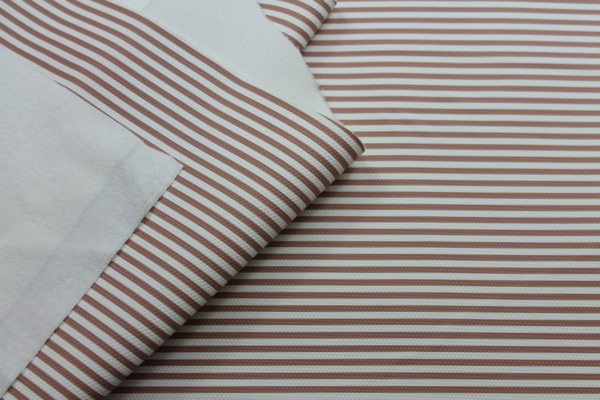 Soft Striped Leatherette - Beige and Ivory fabric, image 4 of 7
