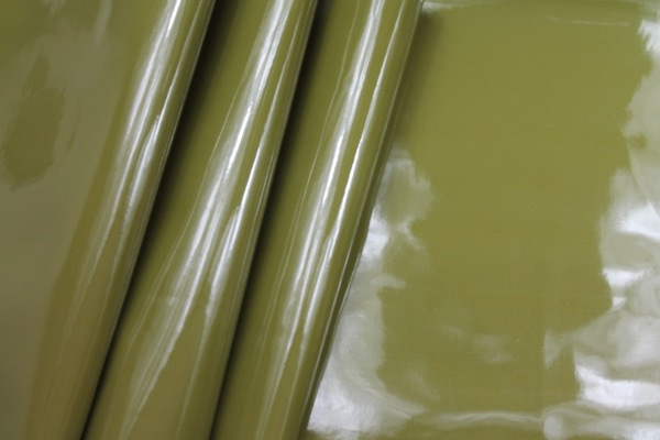 Glossy PVC - Olive Green fabric