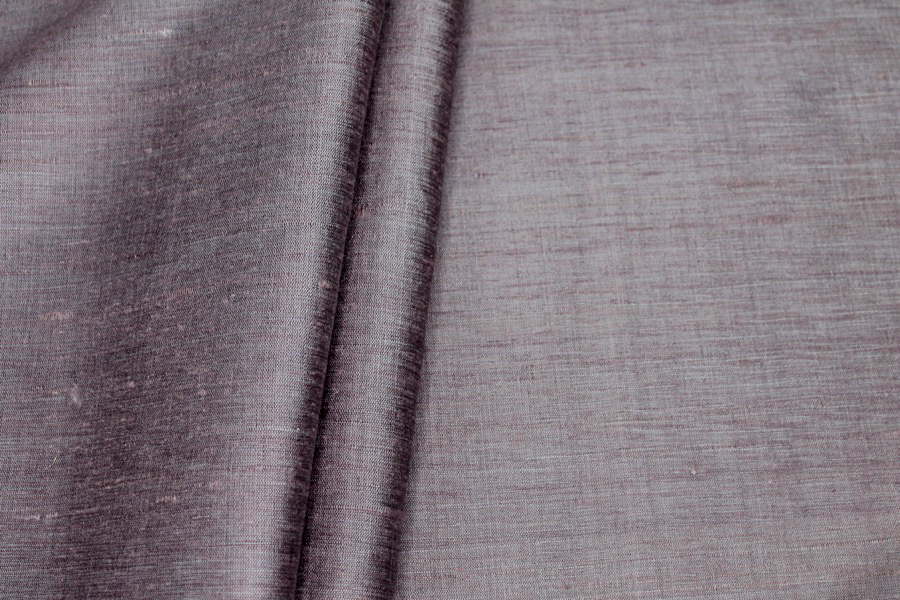 Mauve Textured Raw Silk fabric, image 6 of 7