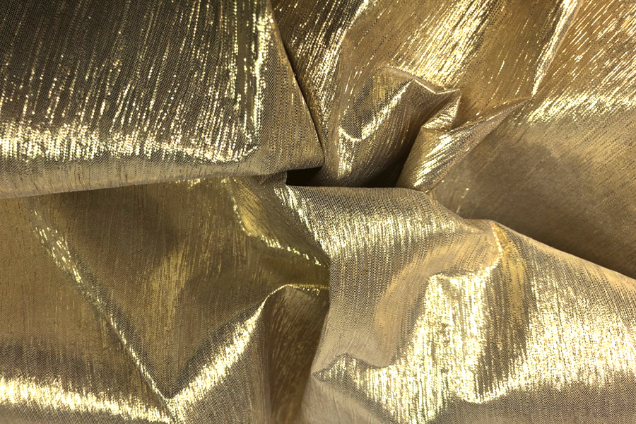 Gold Metallic Crinkle Lamé fabric