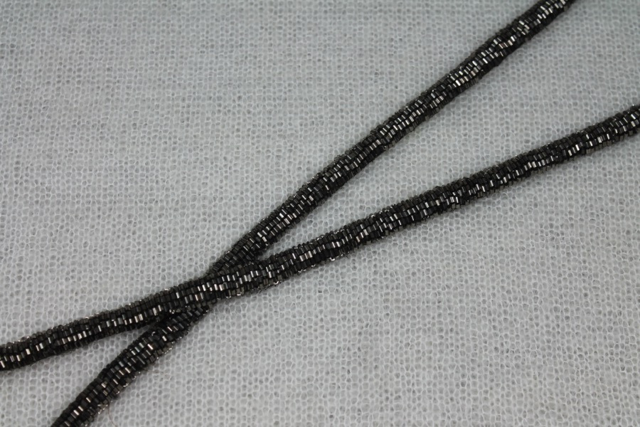 Beaded Strap Trim - Hematite, image 2 of 4