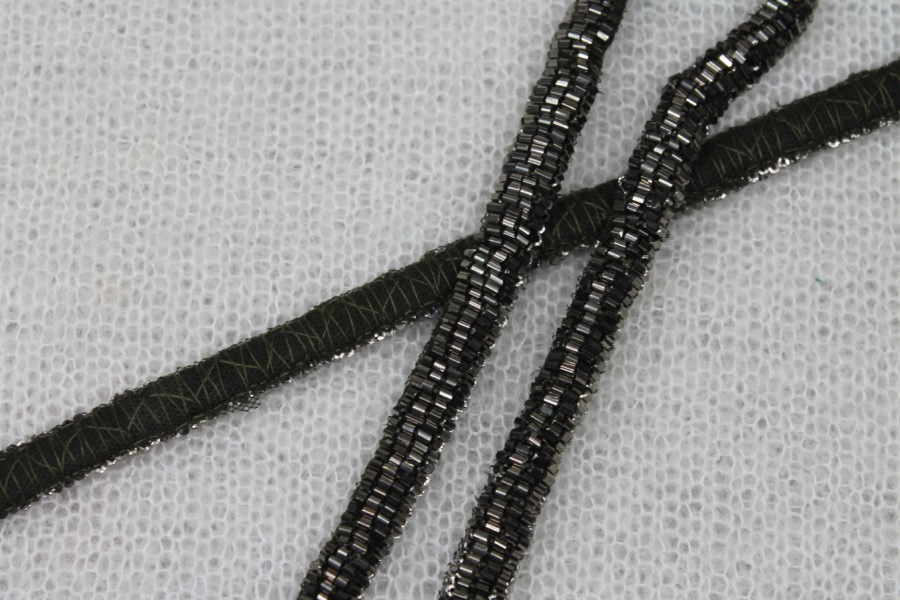 Beaded Strap Trim - Hematite, image 3 of 4