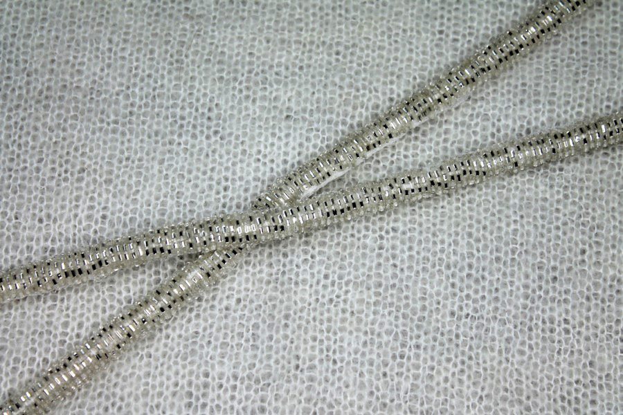 Beaded Strap Trim - Silver