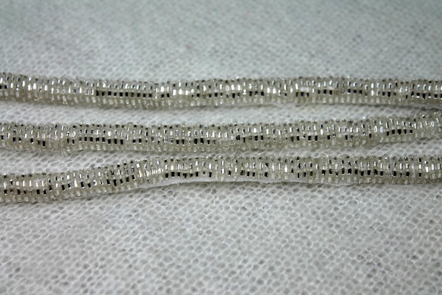 Beaded Strap Trim - Silver, image 2 of 4