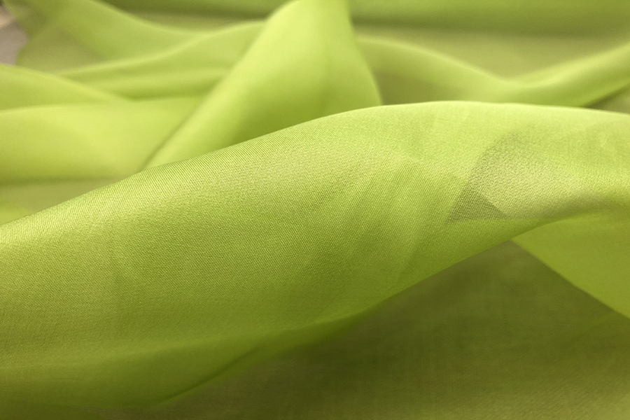 Silk Organza - Lime Green fabric, image 3 of 4