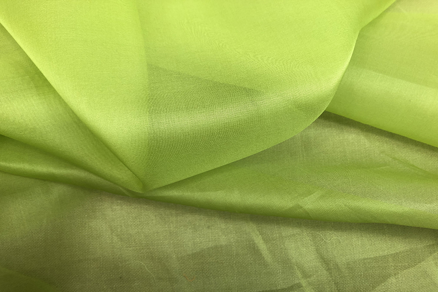 Silk Organza - Lime Green fabric, image 2 of 4