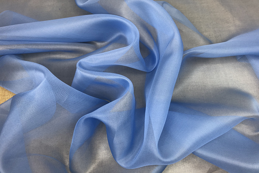 Silk Organza - Sky Blue fabric, image 2 of 4