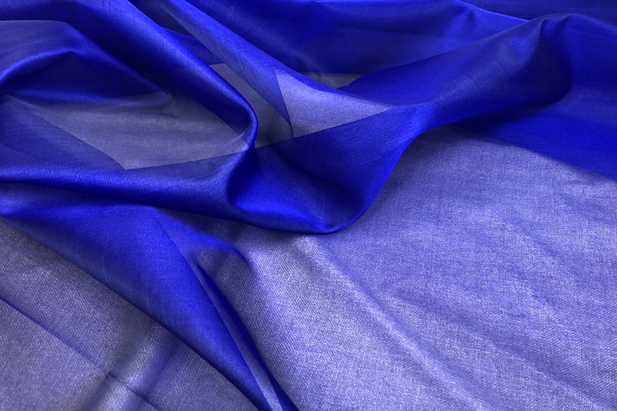 Silk Organza - Indigo fabric, image 3 of 5