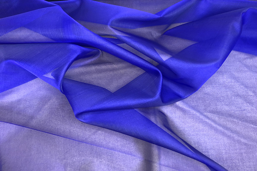 Silk Organza - Indigo fabric, image 2 of 5