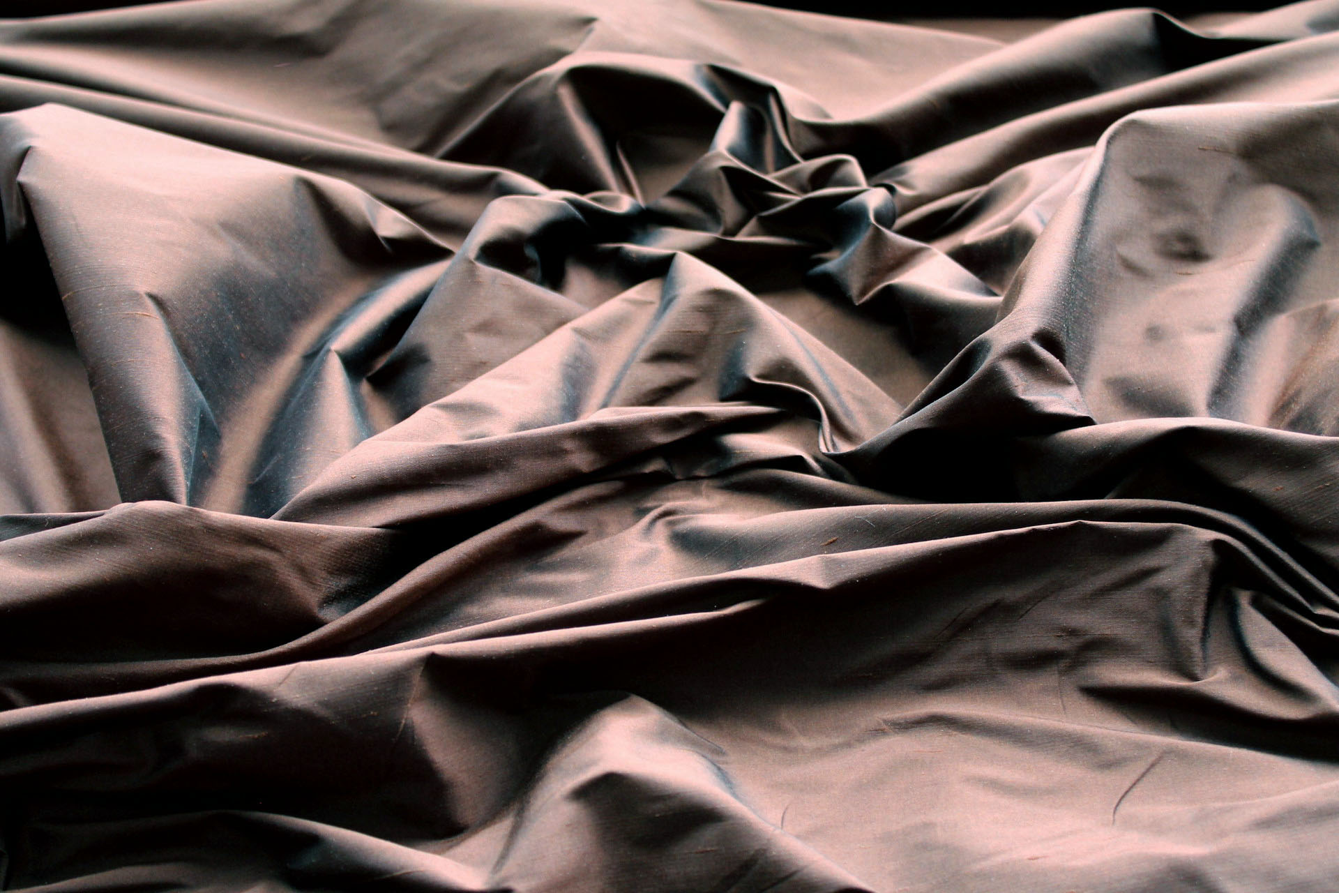 Silk Dupion - Chocolate Brown - B68 fabric, image 2 of 6