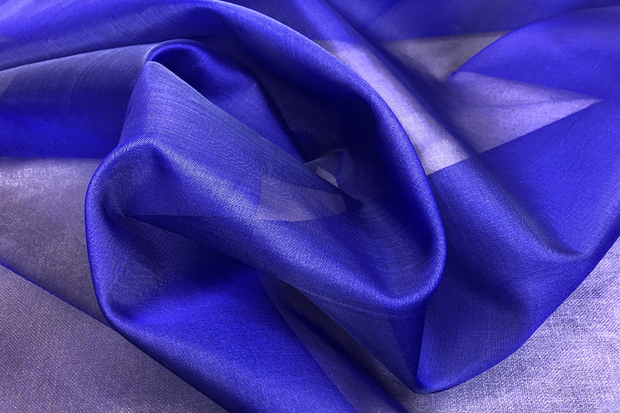 Silk Organza - Indigo fabric