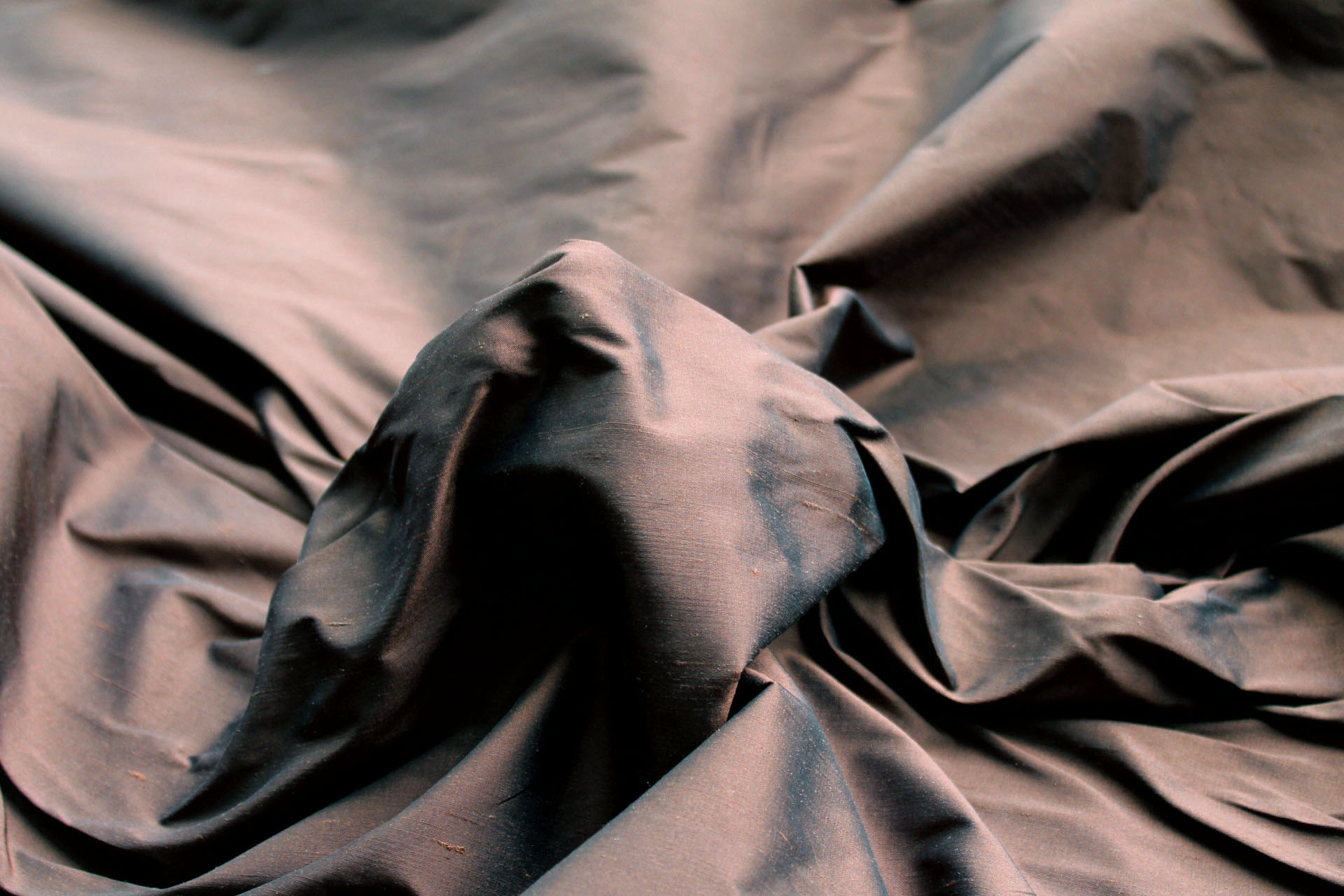 Silk Dupion - Chocolate Brown - B68 fabric, image 3 of 6