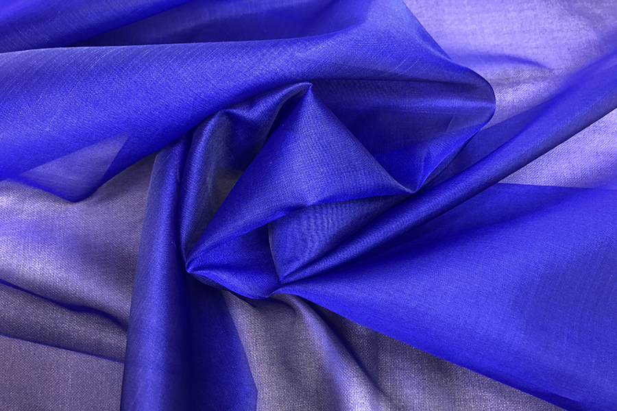 Silk Organza - Indigo fabric, image 4 of 5
