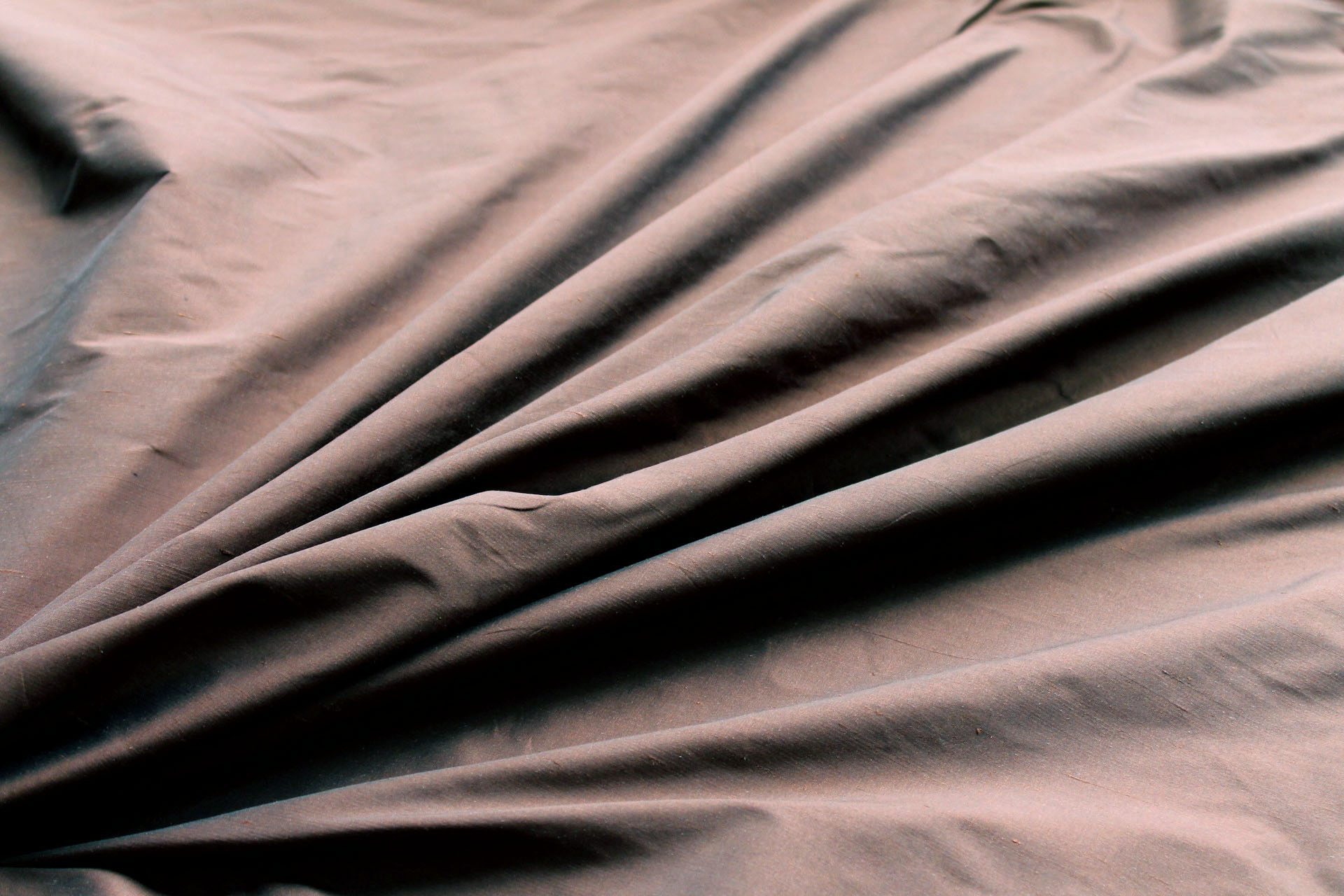 Silk Dupion - Chocolate Brown - B68 fabric, image 4 of 6