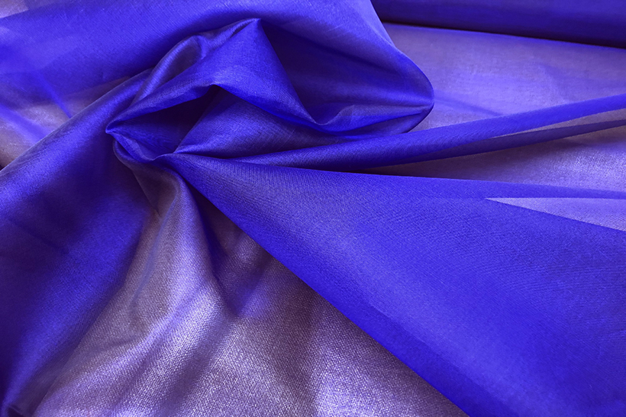 Silk Organza - Indigo fabric, image 5 of 5