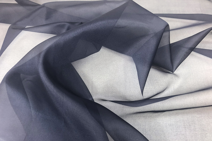 Silk Organza - Navy fabric