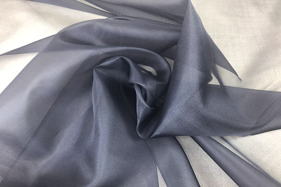 Silk Organza - Navy fabric, image 3 of 5