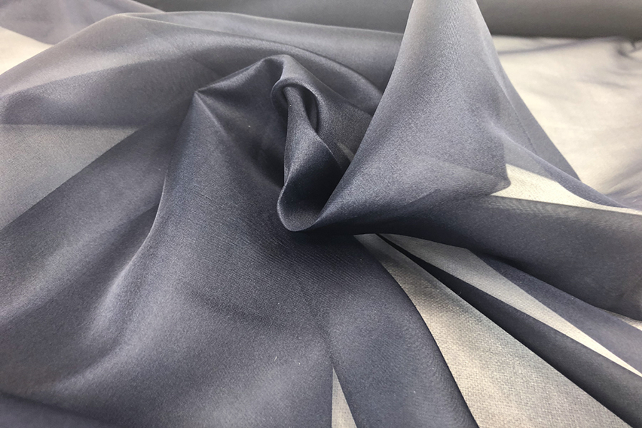 Silk Organza - Navy fabric, image 4 of 5