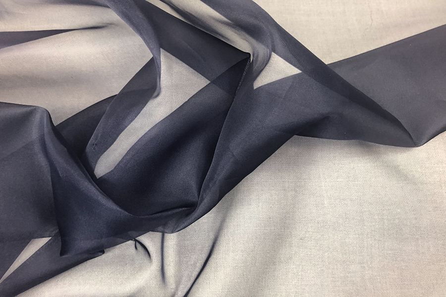 Silk Organza - Navy fabric, image 5 of 5
