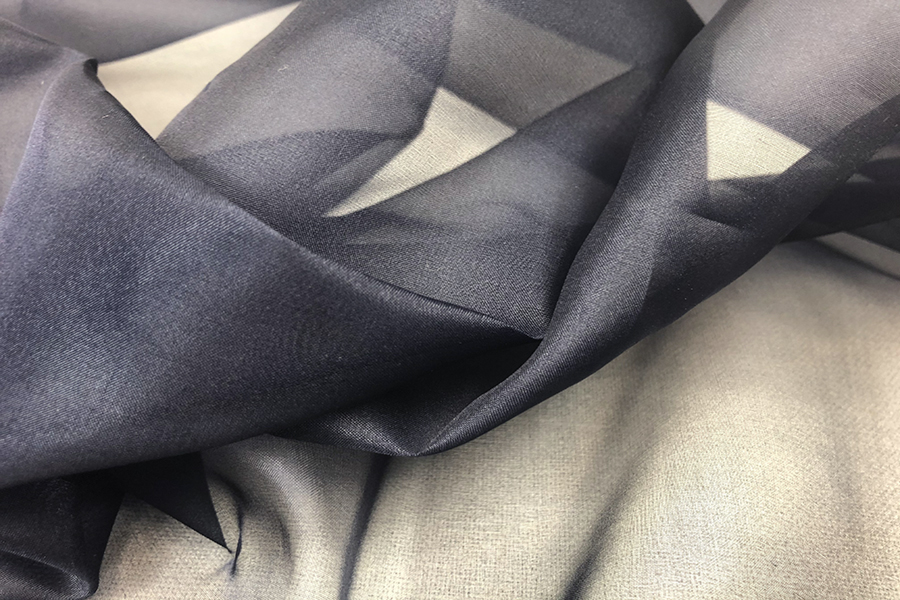 Silk Organza - Navy fabric, image 2 of 5