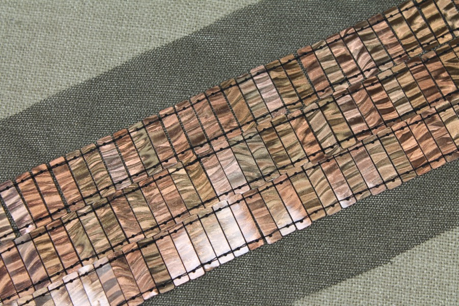 Rectangular Sequin Trim - Bronze/Black, image 5 of 5