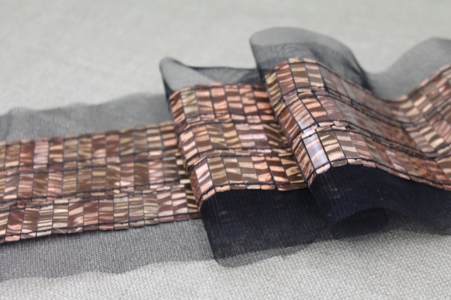 Rectangular Sequin Trim - Bronze/Black, image 3 of 5