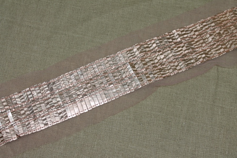 Rectangular Sequin Trim - Peachy Gold, image 2 of 5