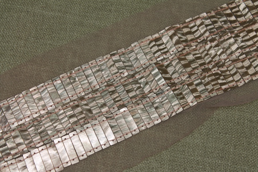 Rectangular Sequin Trim - Peachy Gold, image 5 of 5