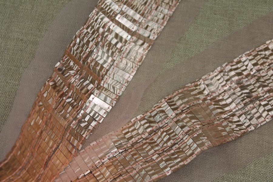 Rectangular Sequin Trim - Peachy Gold, image 4 of 5