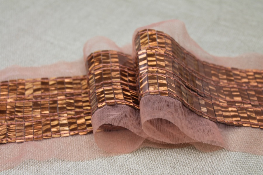 Rectangular Sequin Trim - Copper, image 3 of 5