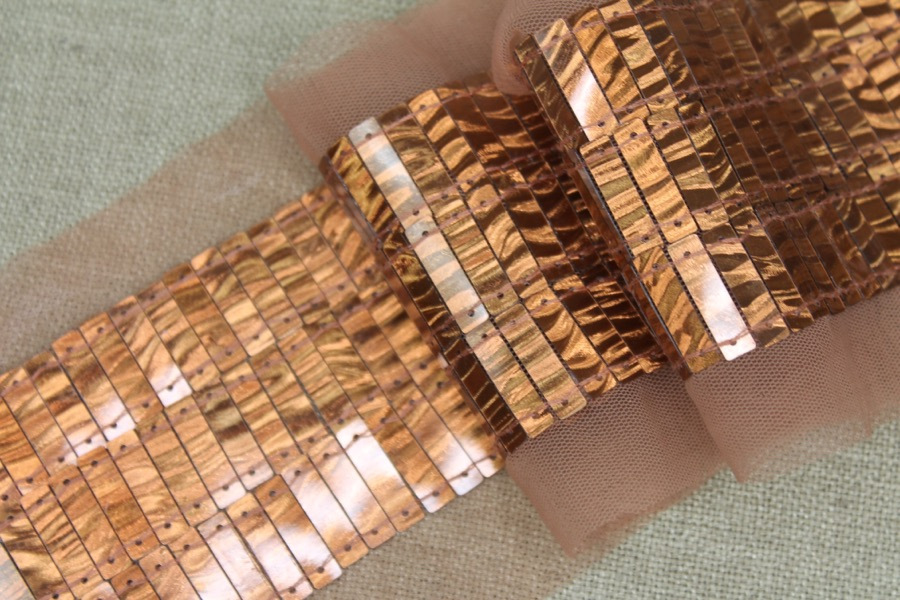 Rectangular Sequin Trim - Copper, image 4 of 5