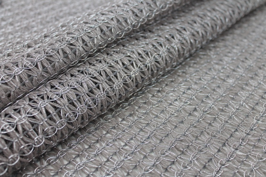 Metallic Thread Texture Weave - Grey / Silver fabric, image 4 of 8