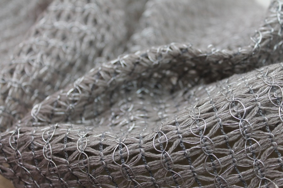 Metallic Thread Texture Weave - Grey / Silver fabric, image 7 of 8
